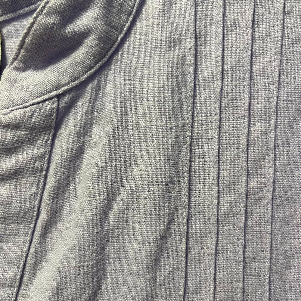 Light Purple Linen Long Sleeve Shirt 18W/20W